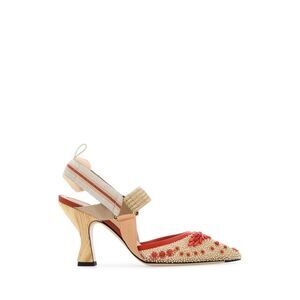 FENDI Embellished Slingback Pumps Women PRINTED